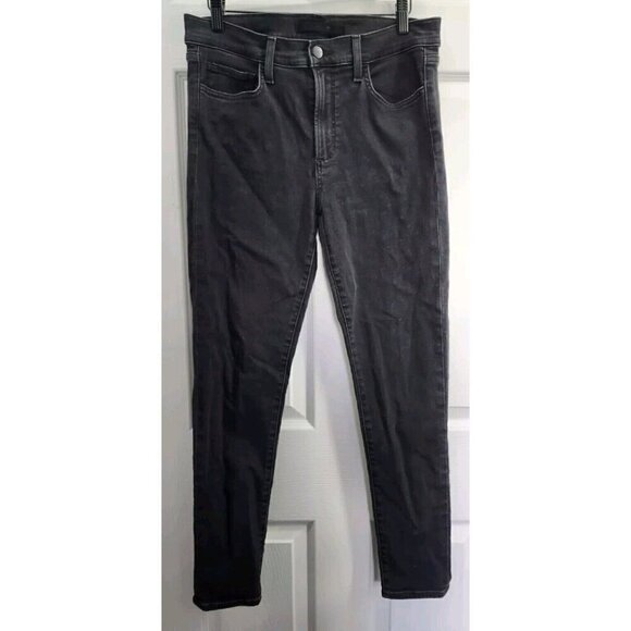 JOE'S SZ 30 FLAWLESS THE ICON MID RISE SKINNY ANKLE DENIM JEANS BLACK STRETCHY - Picture 1 of 9